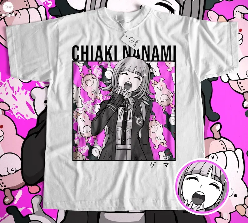 Unisex Danganronpa Chiaki Nanami T-shirt - Anime Danganronpa Character, Despair, Killing Game