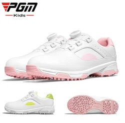 PGM children's golf shoes, teenage boys and girls' shoes, knobs, shoelaces, waterproof and anti slip golf sneakers XZ337