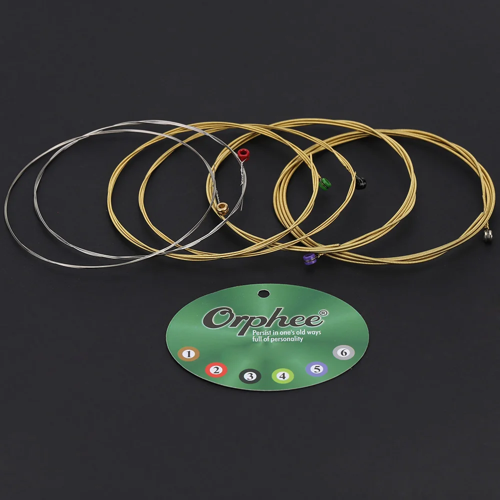 Orphee TX640 6pcs Acoustic Guitar String Set (.012-.053) Phosphor Bronze Medium Tension Replace Guitar String Guitar Accessories