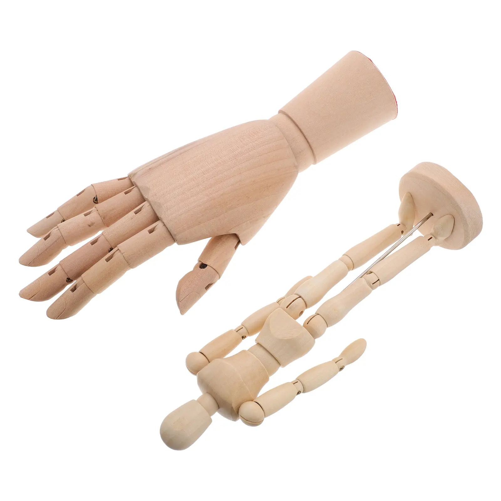 

2Pcs Wooden Artist Drawing Figures Flexible Right Hand Manikin Adjustable Poses Sketching Painting Drawing Tool for Artists and