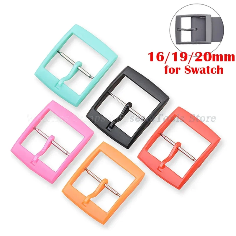 Pin Buckle Plastic Buckle for Swatch Button Watch Accessories 16mm 19mm 20mm Clasp Resin Colorful Watch Band Pin Watch Buckle