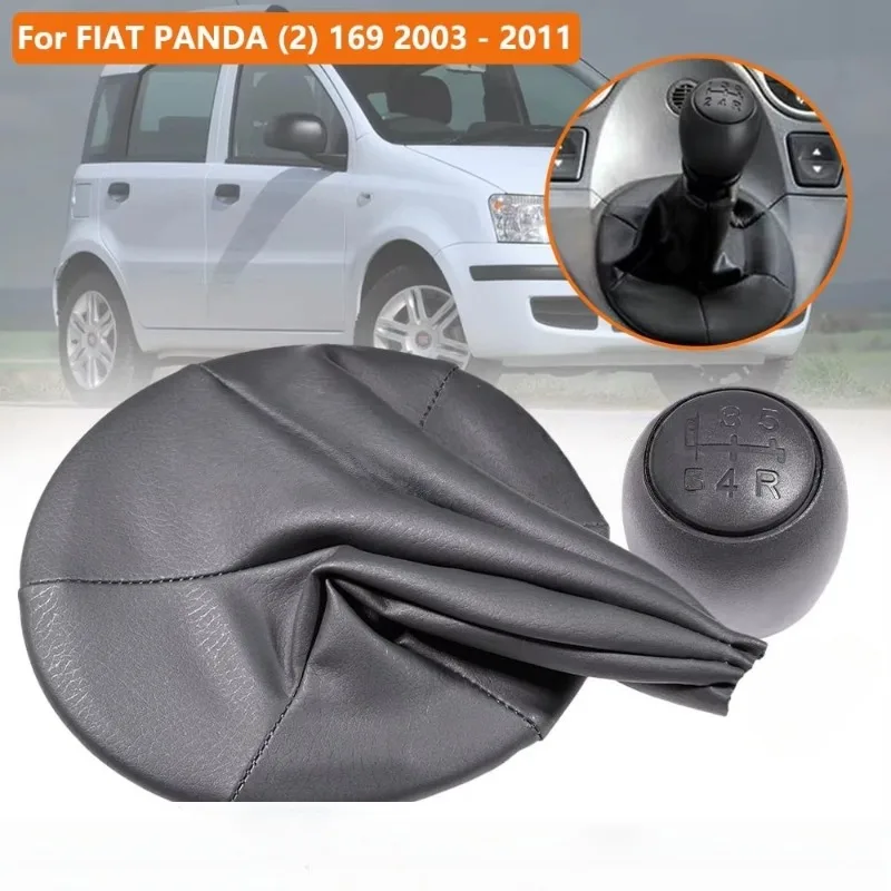

Car Gear Shift Knob Lever Shifter Gaiter Boot For FIAT PANDA (2) 169 2003 - 2011 Cover Collar 5 Speed Gear Lever Knob Gaiter Ki