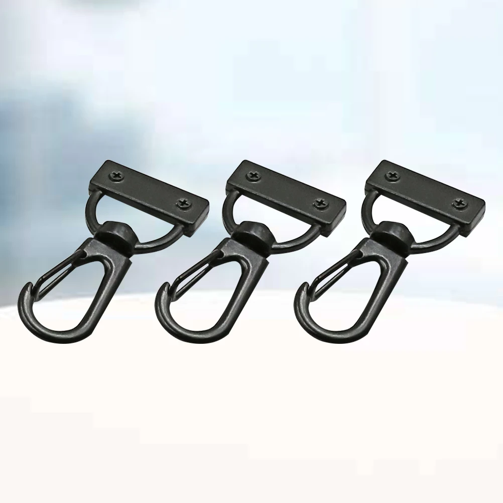 

20 Pcs Tail Clamp Lock Buckle Key Chain Swivel Hook and Ring Solid Keychains Rotary Chian Hooks Metal