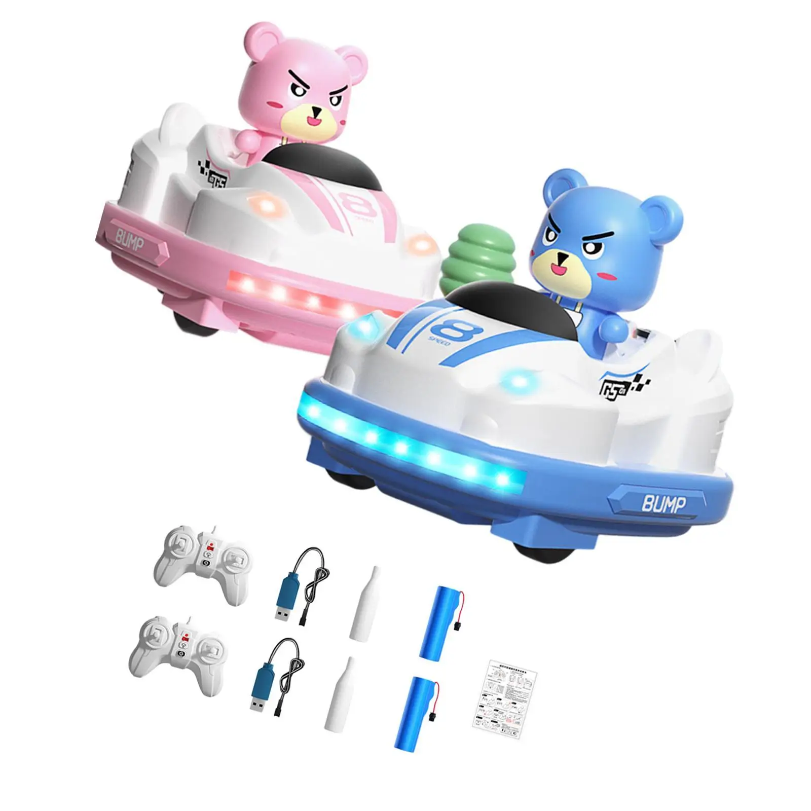 2-delige RC bumperauto's set afstandsbediening auto's voor kinderen jongens meisjes kinderen