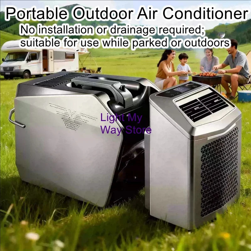 Split-type, installation-free inverter air conditioner; portable air conditioner; compressor-cooled air conditioner for camping