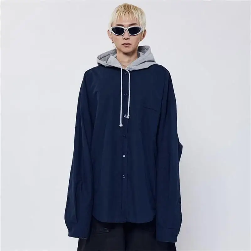 

AILZ PROJECT клетчатая лоскутная куртка с капюшоном irt Jaet молодежная модная оверсайз ретро Sle весна осень зима длинное пальто све