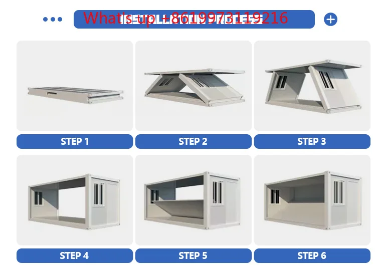 2026 20Ft Folding Container House Z Folding Prefab Flat Pack Container House for Glamping Office Building School Use