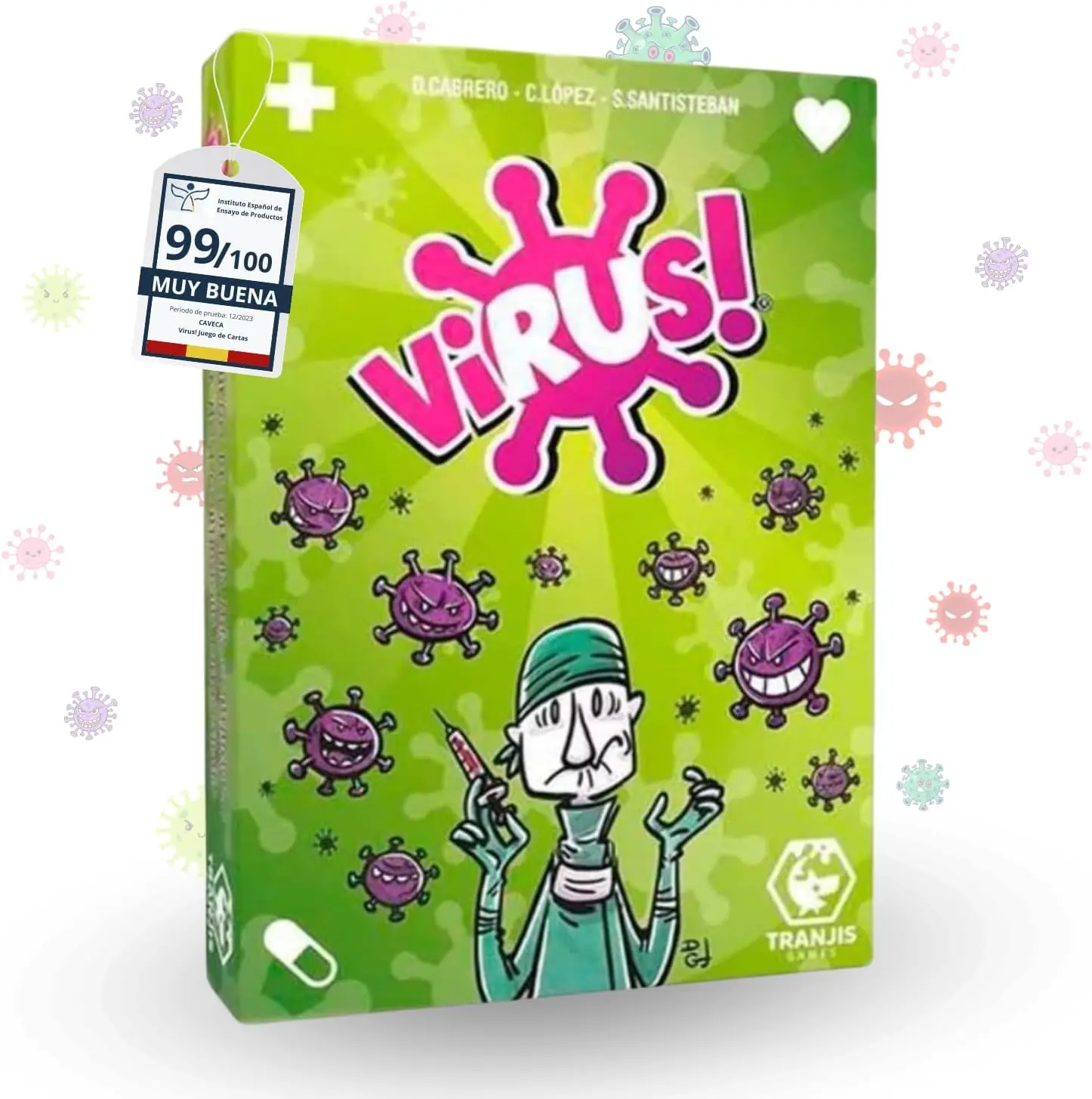 ¡Virus CAVECA! Juego de cartas para toda la familia en español, juego de mesa Virus para niños y niñas de 8 a 99 años, juego infantil