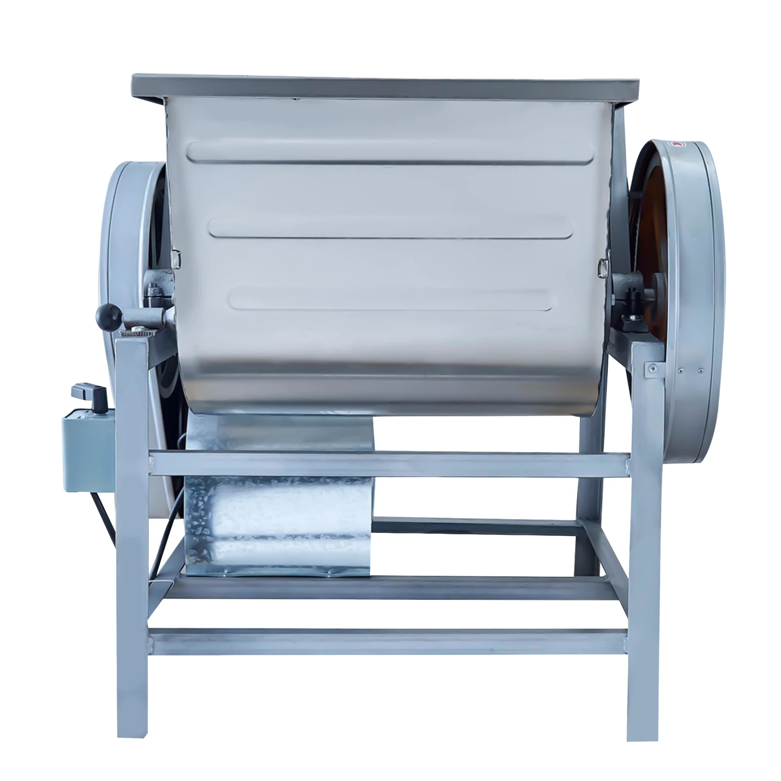 25.19*19.68*26.77 بوصة إلى الأمام والعكس آلة خلط العجين الفضة والأبيض الكهربائية الدقيق مسحوق جاف مع المحرك يربك