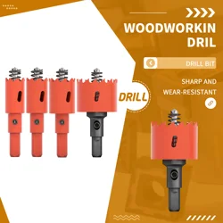 High-quality Hole Opener Woodworkingboard Punching Bimetal Iron Gypsum Board PVC Plastic Downlight Multi-functional Opener Drill