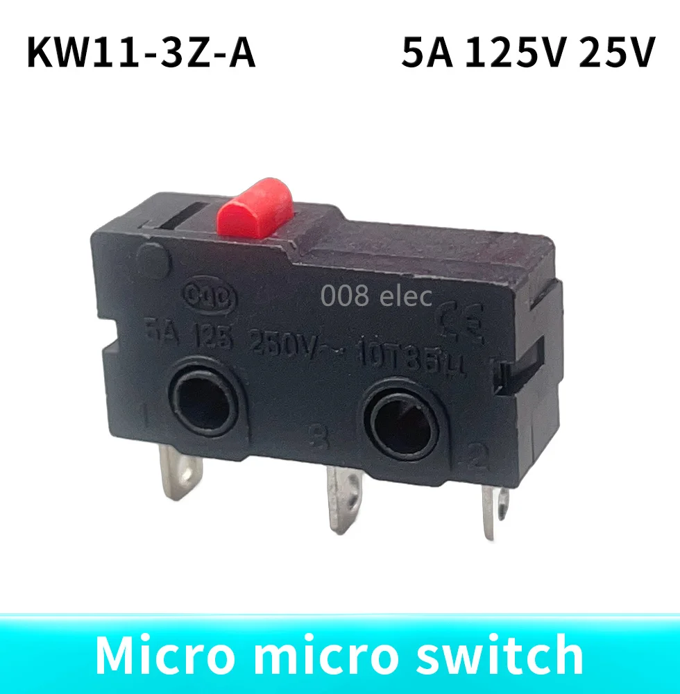 5 szt. KW11-3Z Mały Mikro Wyłącznik Krańcowy Mechaniczny Skok 5A 125/250V~10T85 Samoresetujący się Przełącznik Nożny — zdjęcie 4
