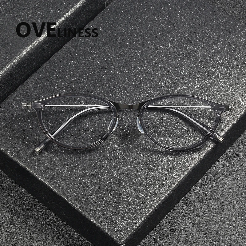 

2026 Acetate Titanium Glasses Frame for Men Retro Vintage Round Eyeglasses frames Women Japanese Spectacles Ultralight Eyewear