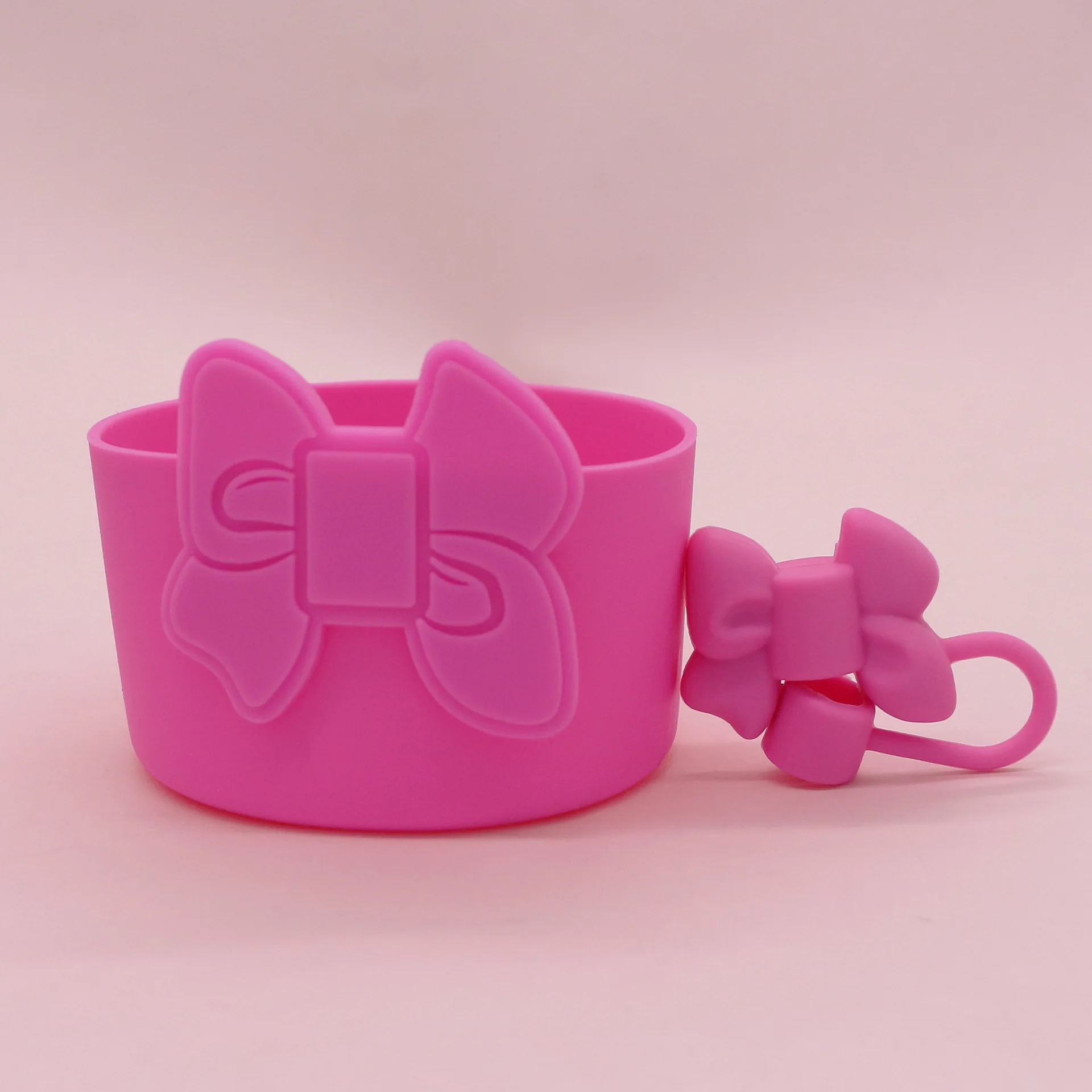 Bow Style 2pcs Cup Accessories Set for Stanley 30oz 40oz Tumbler Cup Water Bottle  Bow 10mm Silicone Straw Cover Topper Cap - view 5