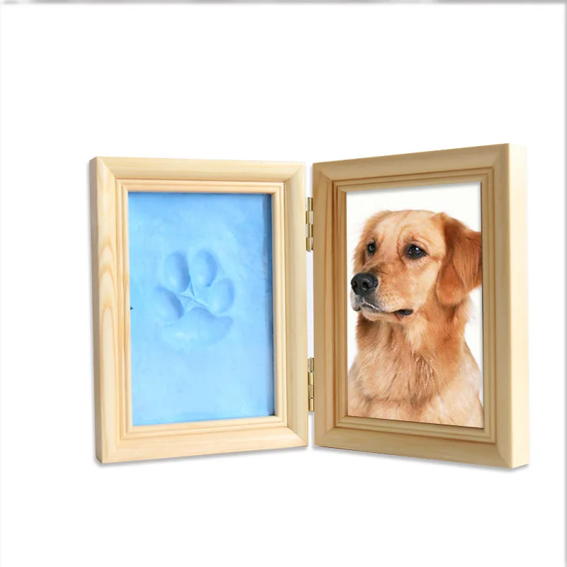 Pet Souvenir Dog Paw Print Mud Photo Frame Photo To Commemorate Cemetery Tombstone Urn Cat Paw Print Pet Eeath Memorial