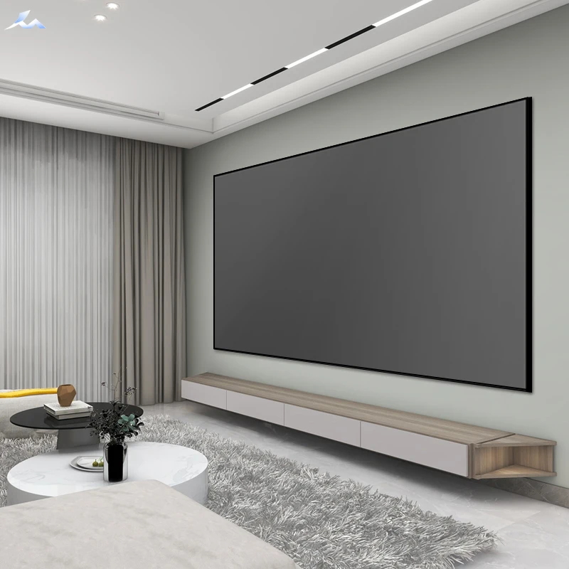 

100 Inch Wall Mounted Picture Frame 4K Projector Screen 100 Inch Smart Tv Wide Frame Narrow Bezel Projection Screen