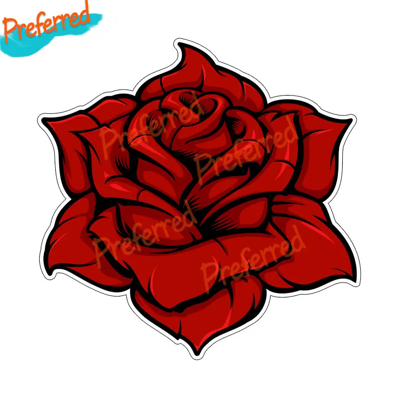 

Beautiful Decal Rose Flower Clang Car Sticker Vinyl Gun Car Styling Motorcycle Electric Computer Case Truck Surf Camping Decal