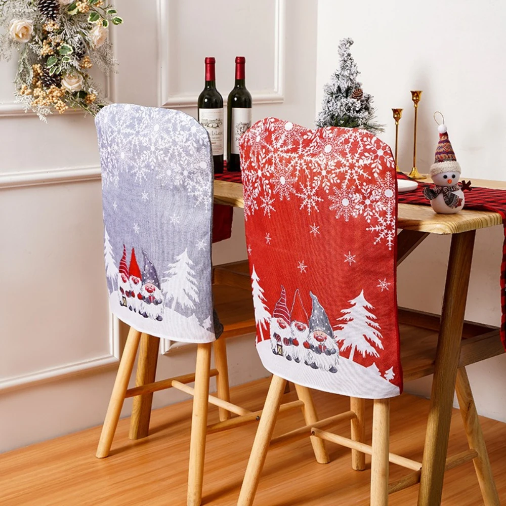

1pc Christmas Chair Cover Xmas Santa Clause Decorations Dining Kitchen Chair Covers Nativity New Year Home Decor Chair Cover