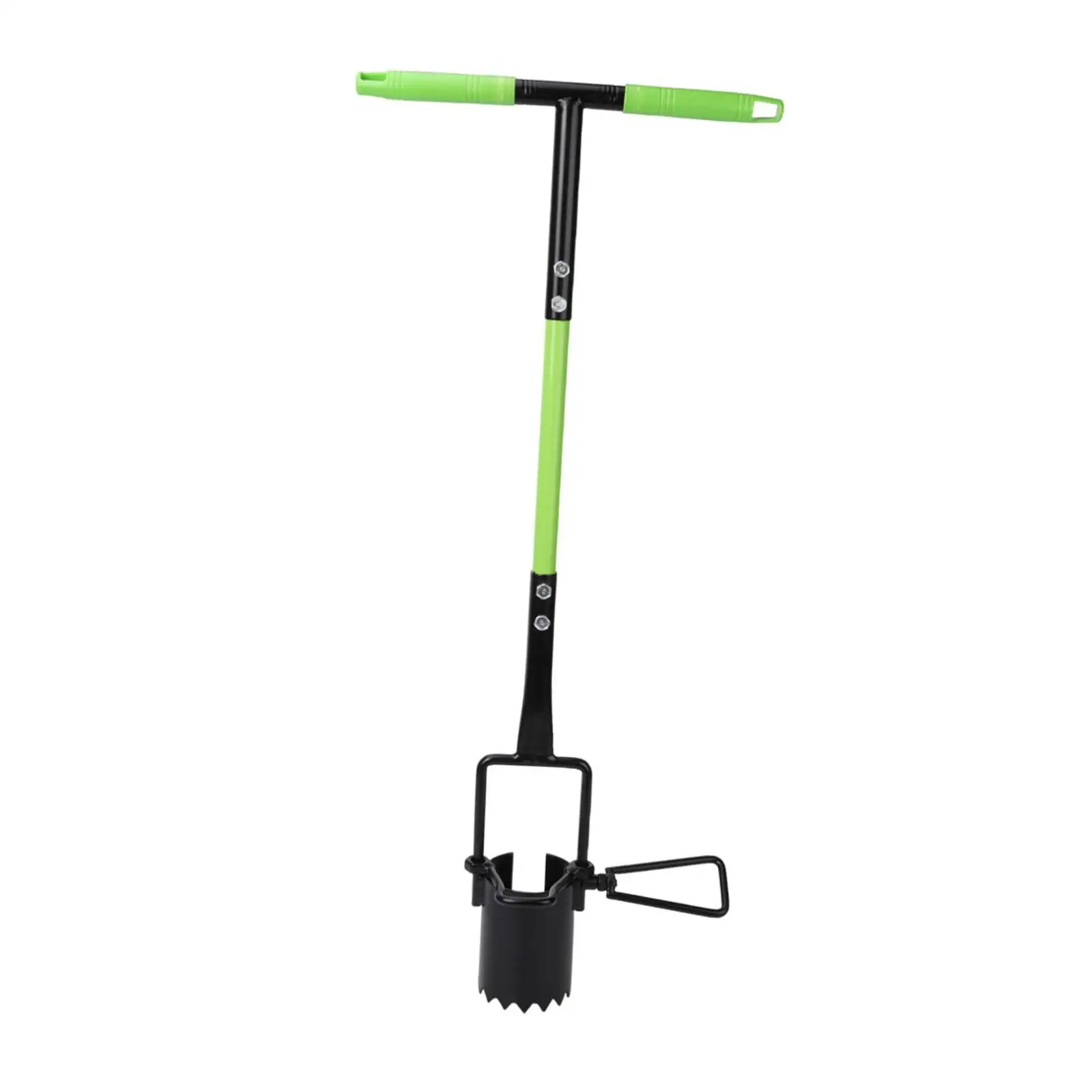 Gardening Tool Plugger Bulb Planter Serrated Base Lawn Remover with Foot Pedal for Multi Garden Tool Use