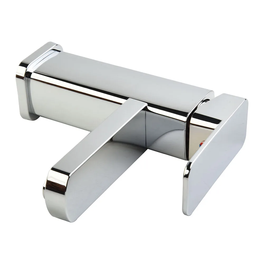 Bathroom Faucets Hot And Cold Mixer Tap Black/Chrome Deck Mounted Vanity Bathroom Kitchen Sink Faucets Square Washbasin Taps view 5