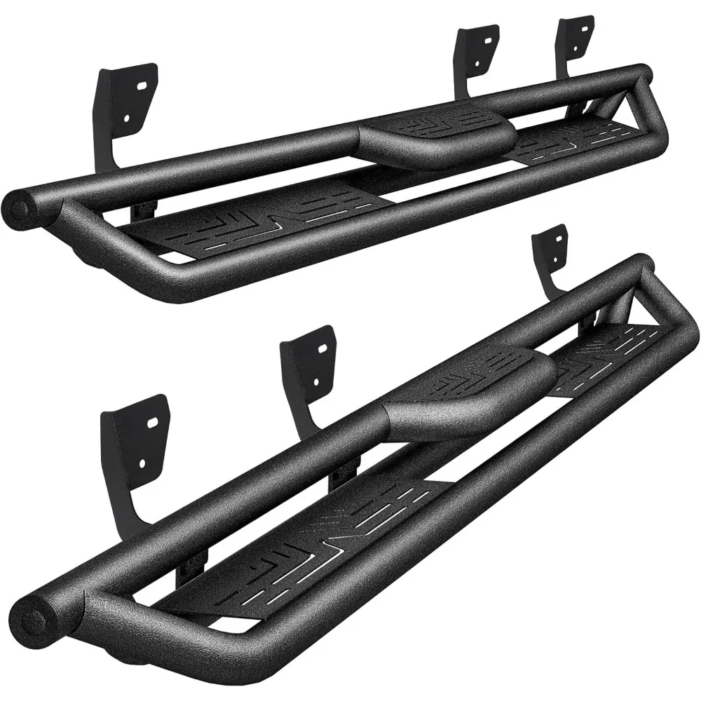 Pedane da 6" compatibili con la cabina dell'equipaggio Dodge Ram 2500 3500 2010-2024, passo laterale abbassabile in acciaio al carbonio resistente nero Rai