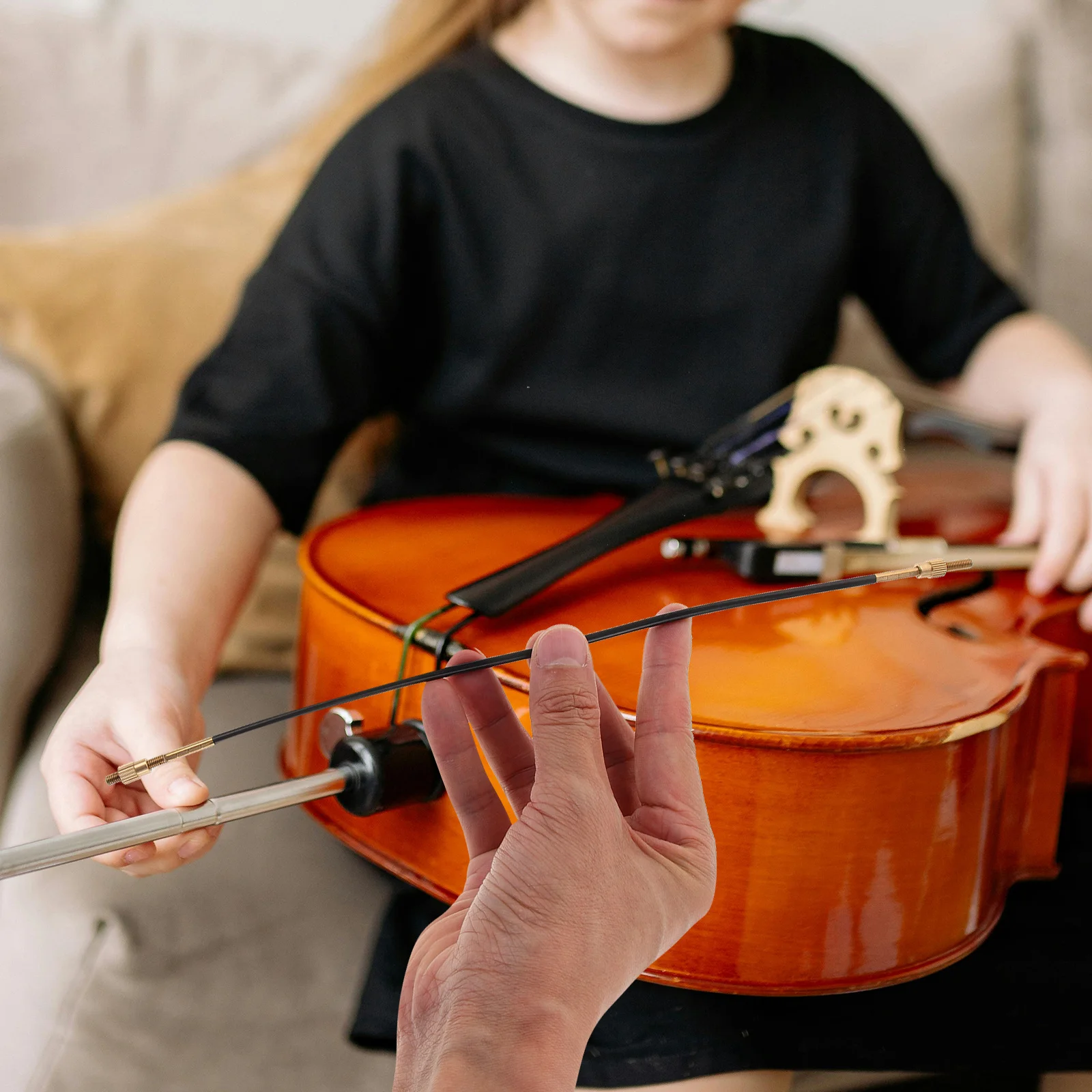 2 قطعة الحبال ذيل التشيلو عالية الدقة الحرفية تصميم نابض بالحياة يناسب معظم التشيلو تركيب سريع استبدال أجهزة التشيلو #3