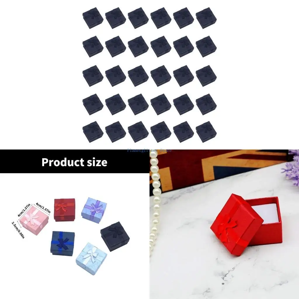 

652B Pack of 30 Small Cardboard Gift Boxes for Jewelry Storage and Display Solution