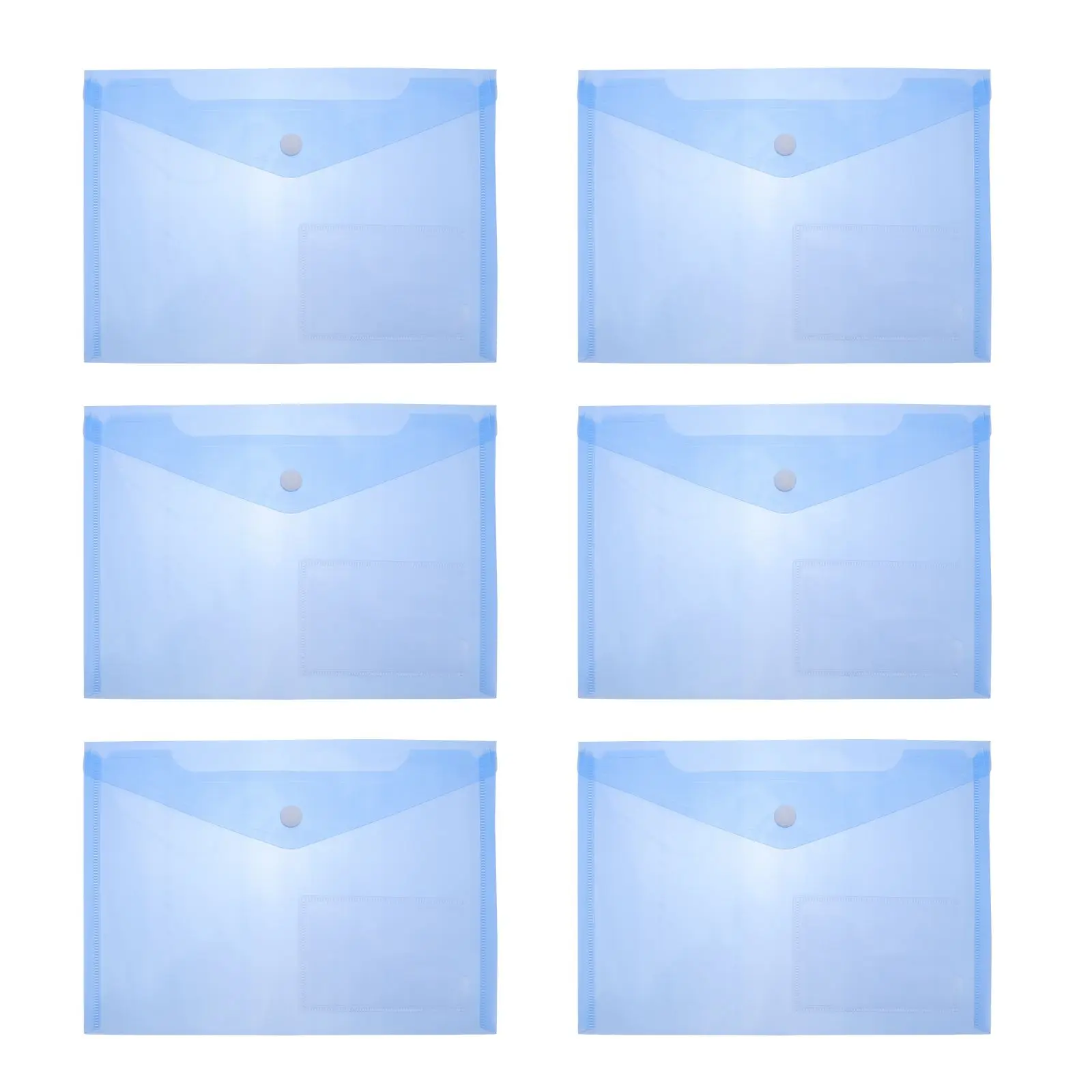 

A5 Transparent File Bags Snap Button Document Folders PP Waterproof Office Supplies Storage Folder ganizer
