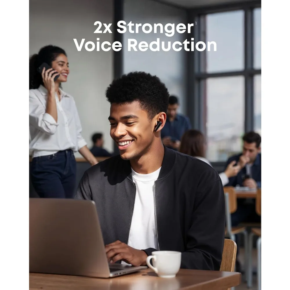 

Noise Cancelling Wireless Earbuds with Dolby Audio Fast Charging 6-Mic AI Call Long Battery Life Real-Time Adaptive ANC