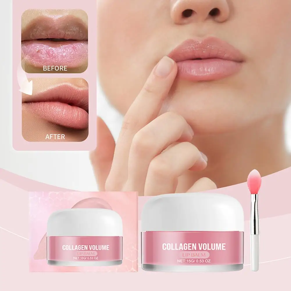 1 pçs lábio máscara de dormir noite cuidados com os lábios colágeno hidratante suave secura nutritivo linha labial creme frutas rosa bálsamo labial