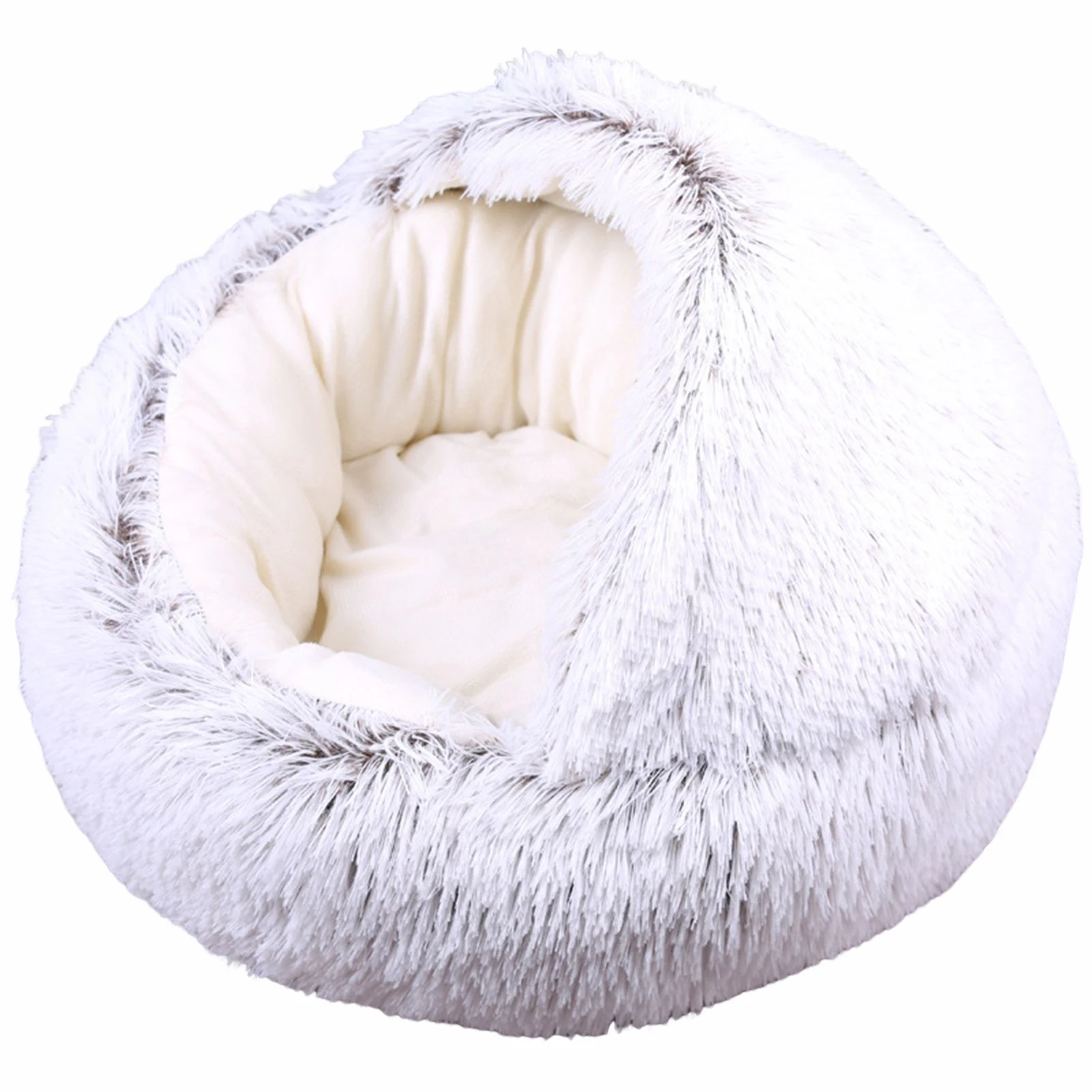 Removable Semi-Enclosed Pet Nest Cute Cat Bed Warm Pet House for Home Bedroom Living Room