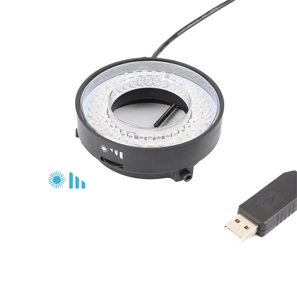 Lampada illuminatrice ad anello a LED per microscopio per fotocamera per microscopio industriale con luce circolare