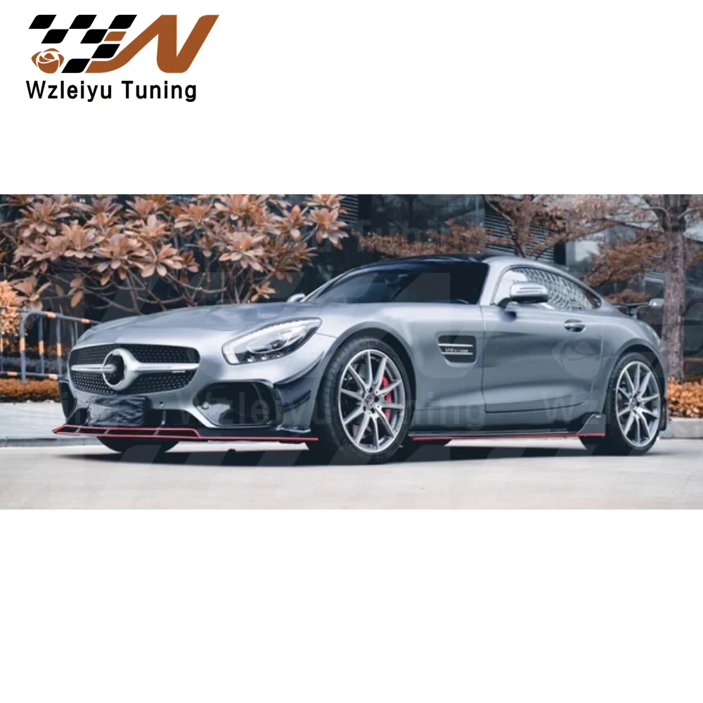 New Style Carbon Fiber Side Skirts Fit For Mercedes Benz C190 AMG GT GTS GTC 15-17 High Quality Fitment