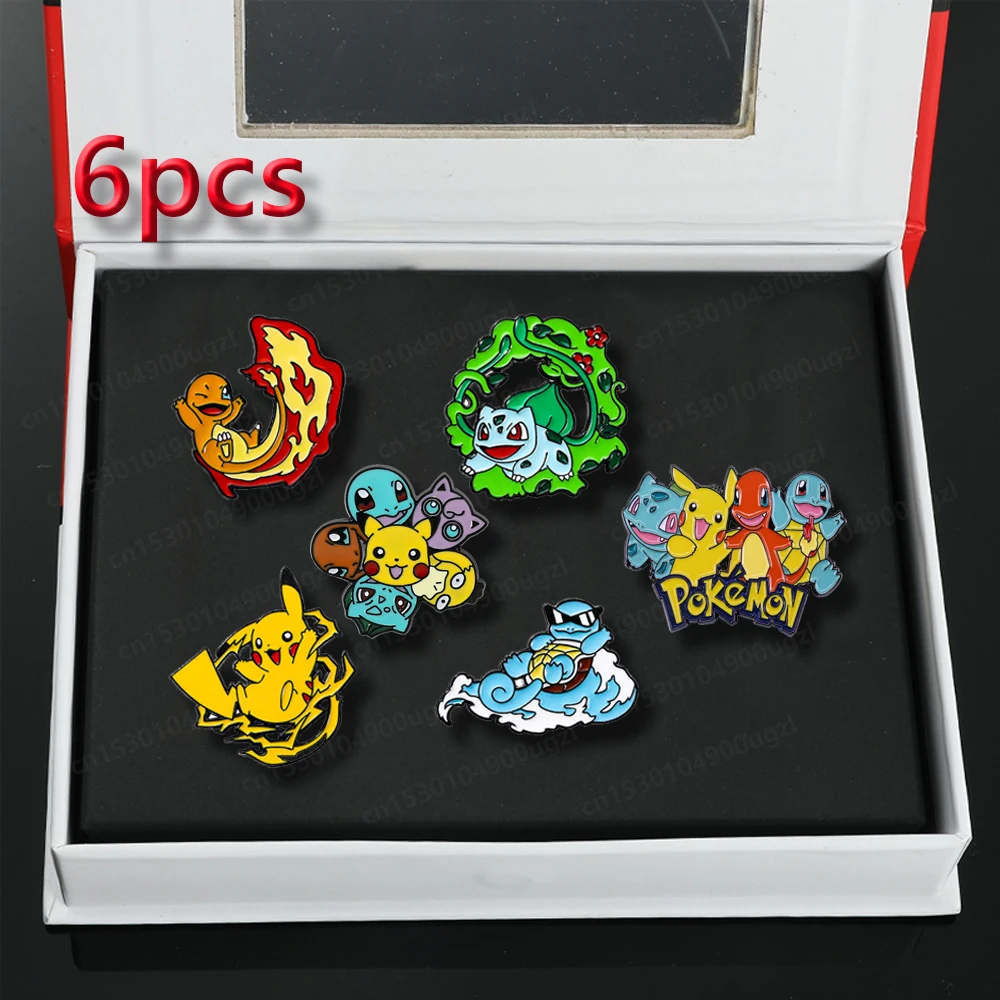 

Pokémon Pikachu Anime Charmander Bulbasaur Brooches Enamel Pins Backpack Pin Accessories for Boys Girl Friends Jewelry Gift