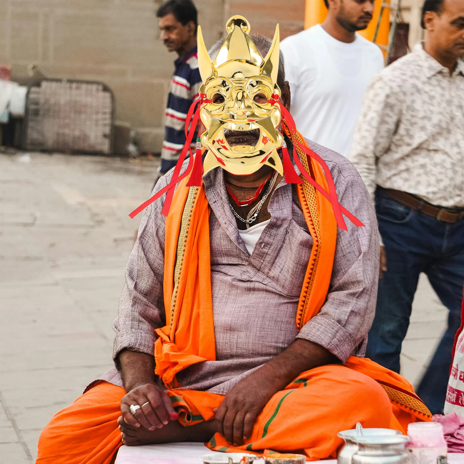 

Handpainted Colorful Opera Mask for Temple Fair Carnival Party Masquerade Halloween Cosplay Theatrical Dance Performance Prop