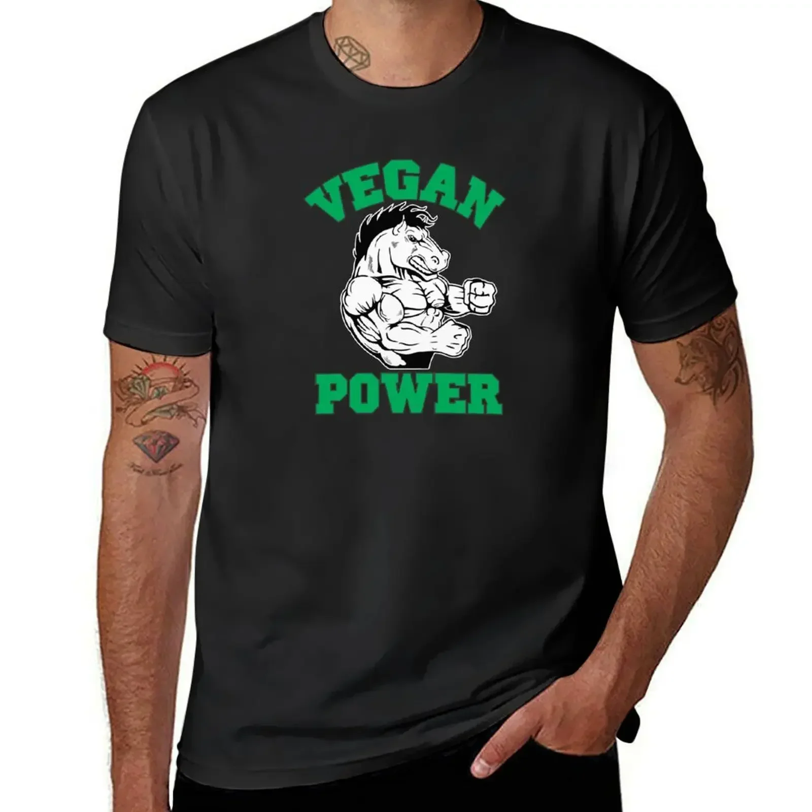 Vegan Power Horse Vegan Lifestyle T-Shirt cute clothes customs design your own t shirt men