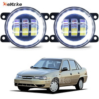 Upgrade 30W Led Fog Lights for Daewoo Nexia N150 KLETN 2008-05.2016 PTF with Lens + LED Angel Eyes Car DRL Turn Signal Light