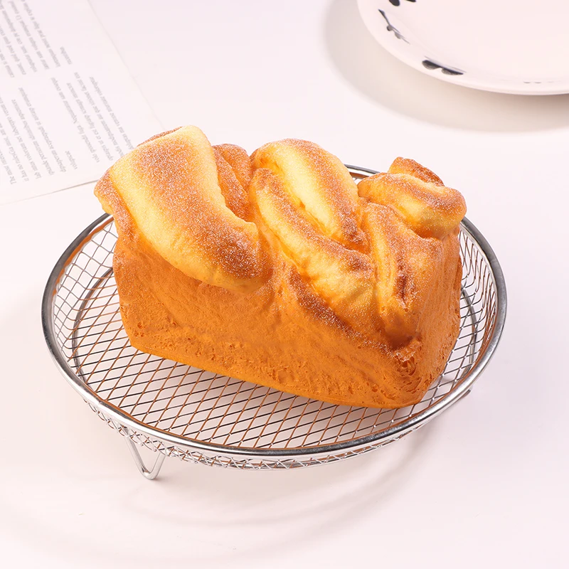 1Pc Air Fryer Rack Stackable Grilling Rack Stainless Steel Grill Basket Non-Stick Airfryer Tray Wire Rack Basket Kitchen Gadgets