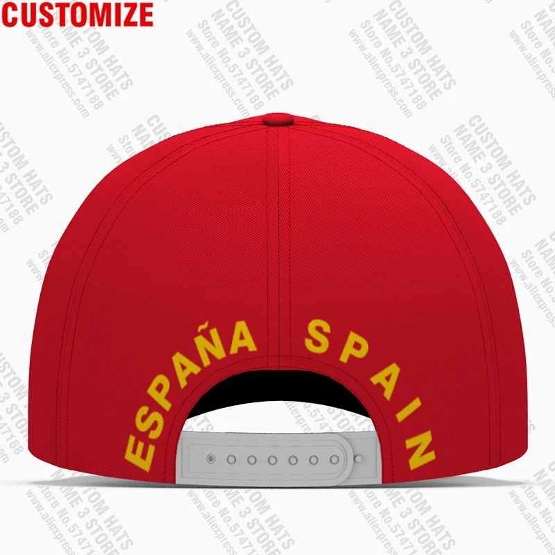 Spain Baseball Caps Free Custom Made Name Number Team Logo Es Hat Esp Country Espana Travel Spanish Nation Kingdom Flag Headgear