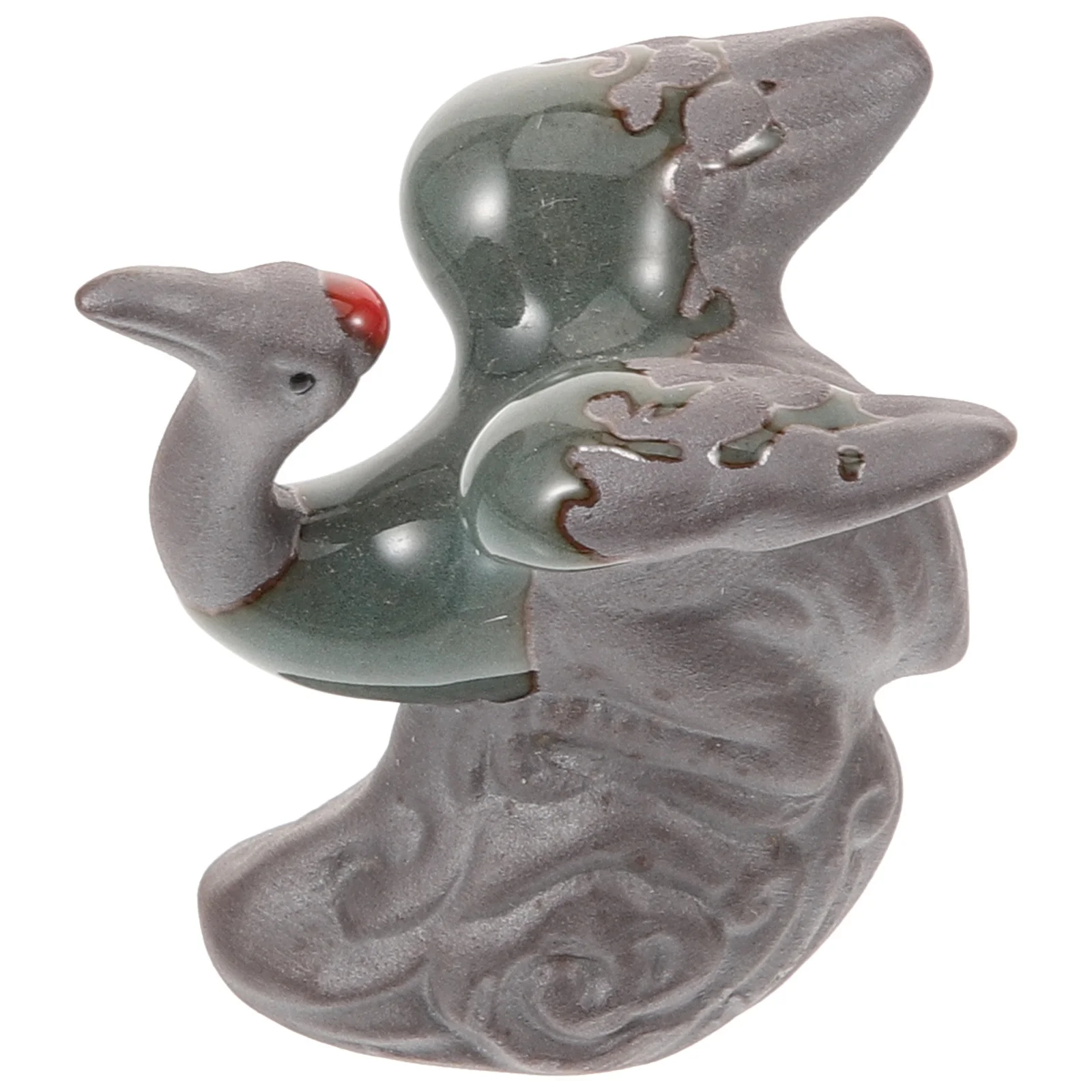 

Stylish Crane Statue Reliable Material Fine Workmanship Micro Landscape Adorn Fish Tank Bonsai Garden Decoration