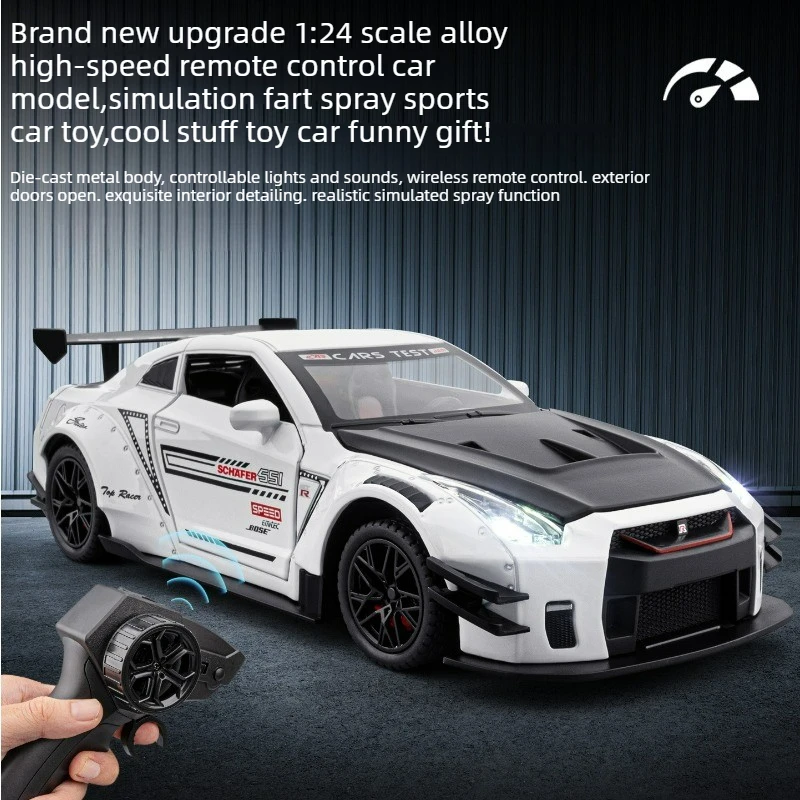Cool Stuff Toy Car Funny Gift-1:24 Alloy High-speed Rc Cars,Remote Control Car Toy,Kawaii Fart Spray Rc Drift Car,Toys for Boys