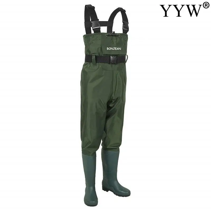 Fishing Waders Pants Overalls With Boots Gear Set Suit Adult Set Waterproof Overalls Trousers Kits Men Women Chest Waders Pants