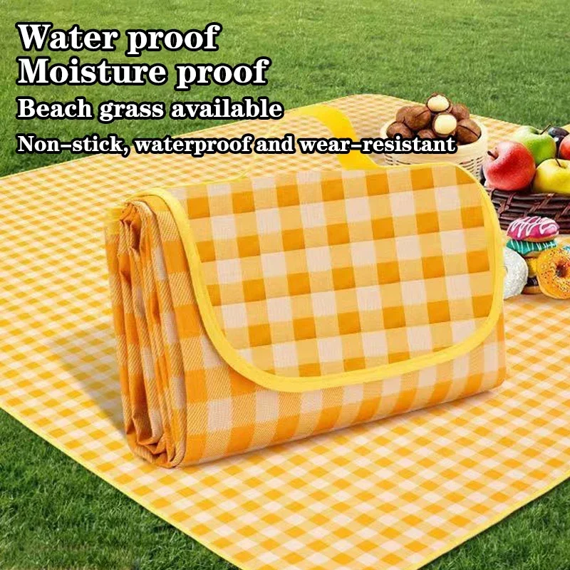 

200x200cm Outdoor Picnic Mat Waterproof Moisture Resistant Wear Resistant Spring Tour Floor Thickened Portable Camping Beach Mat