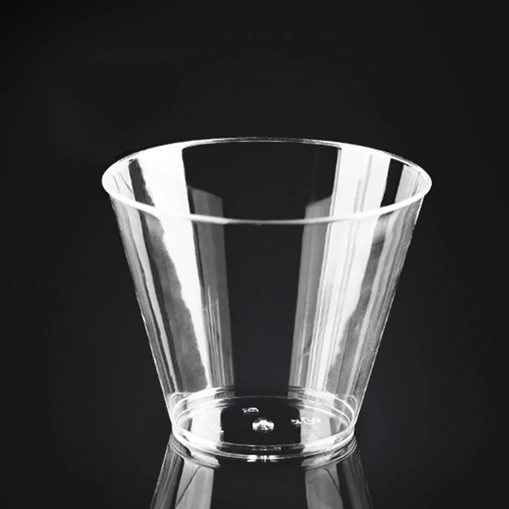 50 Uds. Vasos desechables de plástico duro transparente de 150ml, vasos gruesos para beber, vasos para fiesta de boda