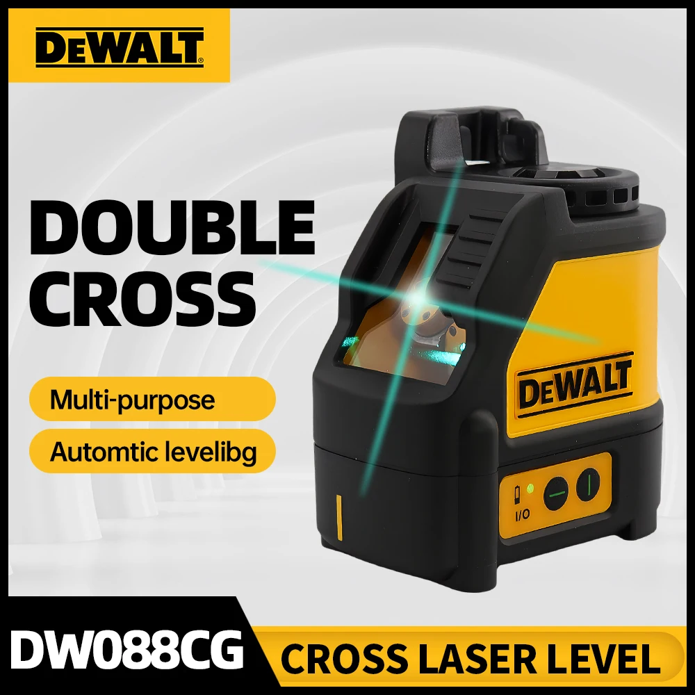 

DEWALT DW088CG 2-Lines Green Beam Automatic Leveling Horizontal And Vertical Magnetic Laser Level Rechargeable Power Tools