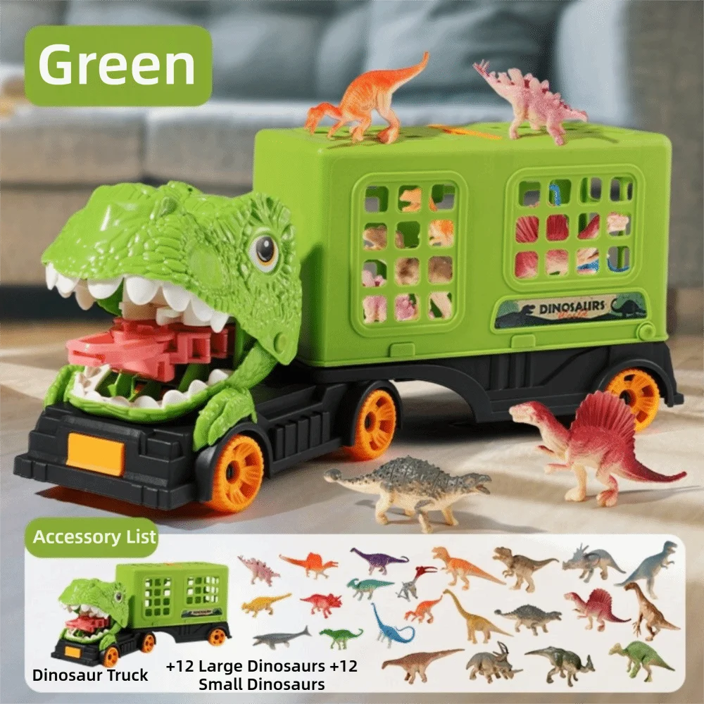 Ejection Function Dinosaur Car Carrier Ejection Feature Swallowing and Capturing Dinosaur Transport Truck Large Capacity Storage
