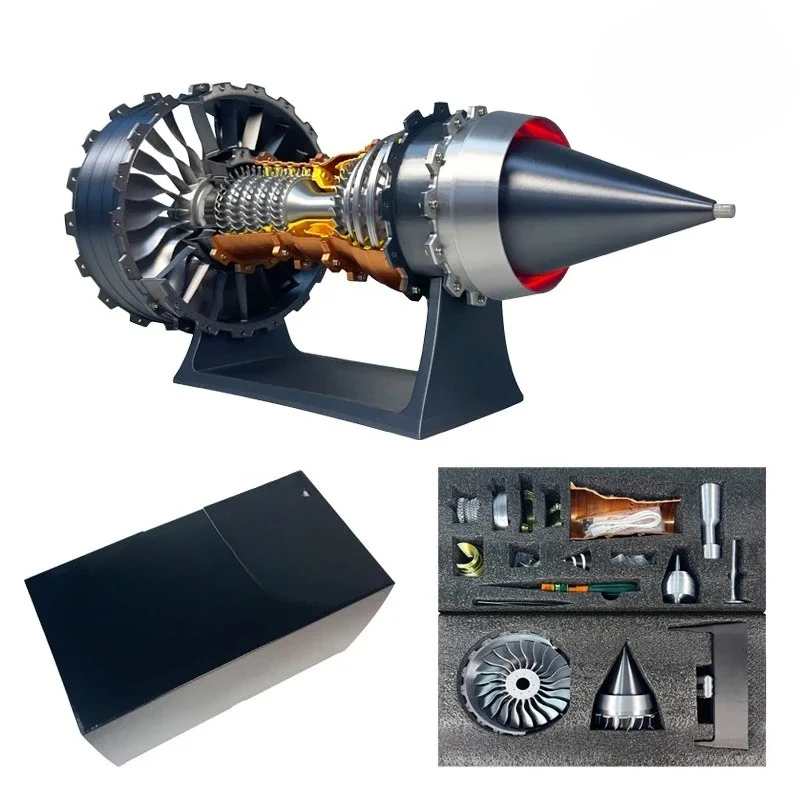 Aero engine model Large Airbus with lamp luminous ornament Simulation engine model Compelling toys