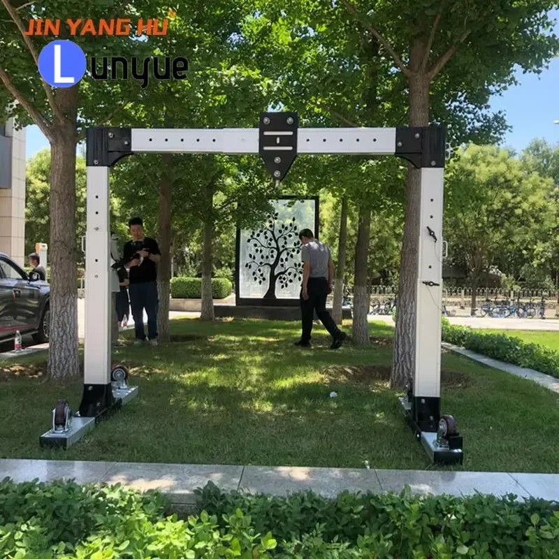 Foldable Portable Aluminum Gantry Crane 500kg 2000kg Mobile Hoist with Casters for Workshop Lifting Operations Heavy Duty