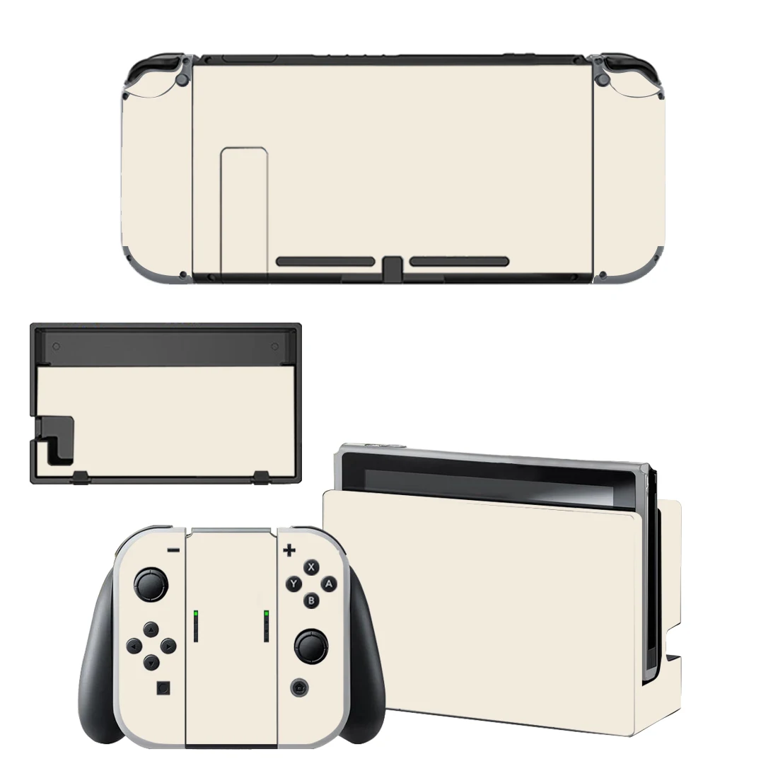 Czysty różowy fioletowy kolor Vinyl Screen pokrowiec ochronny ze skóry naklejka na konsolę Nintendo Switch NS + kontroler + stojak uchwyt Dock skórki — zdjęcie 3