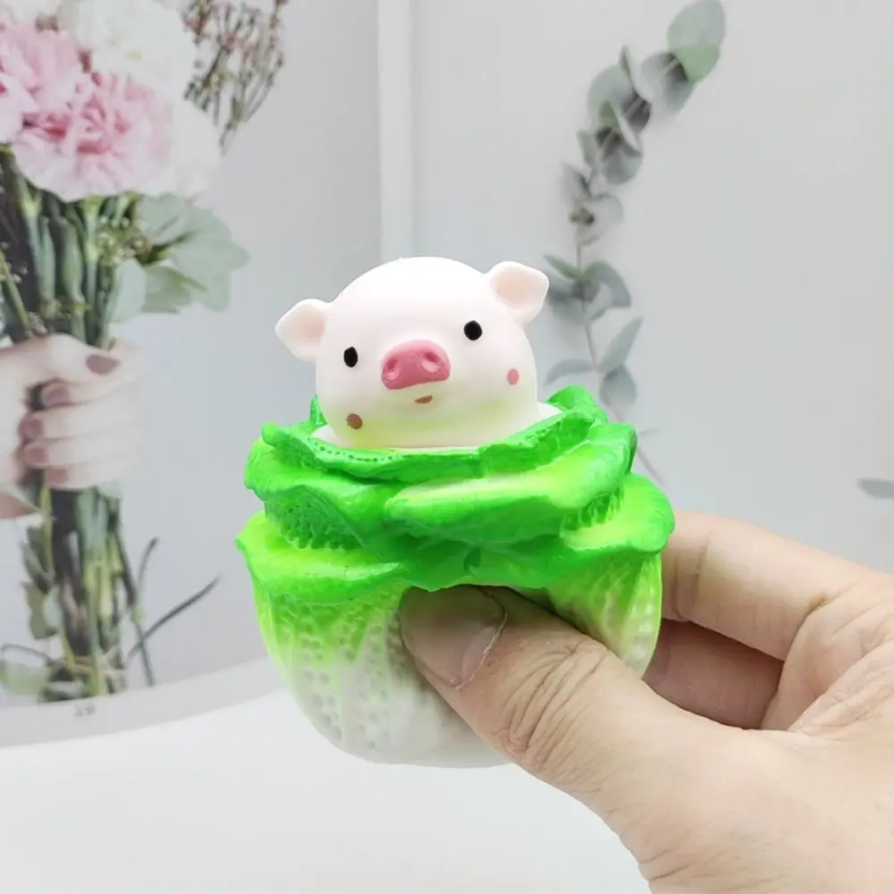 Elastic Rabbit Squeeze Toy Rat Vegetable Fidget Toys Pig Pop It Game Gift