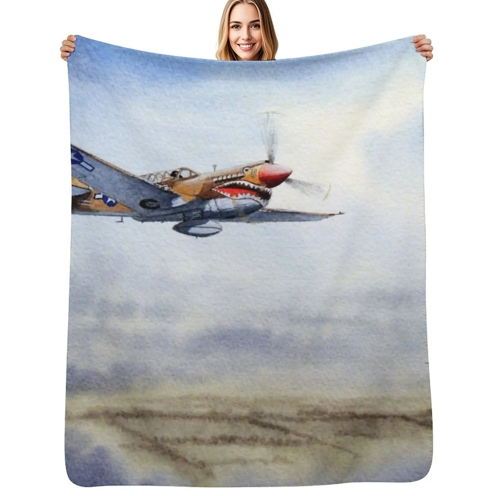 P-40 Warhawk Aircraft Throw Blanket Luxury Brand Beautifuls Cute blankets ands Soft Beds Decorative Sofa Blankets